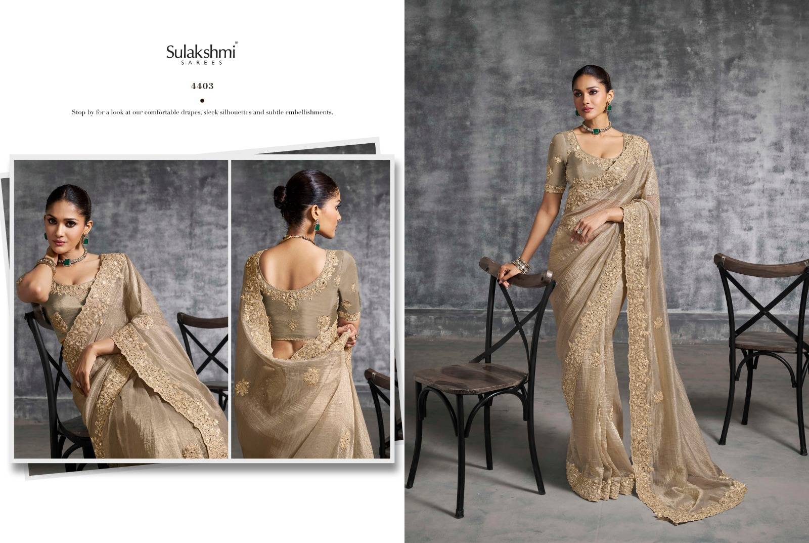 Kashira By Sulakshmi 4401 To 4412 Series Indian Traditional Wear Collection Fancy Colorful Party Wear Premium TissueSaree At Wholesale Price